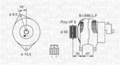 MAGNETI MARELLI 063730010010 -  Генератор